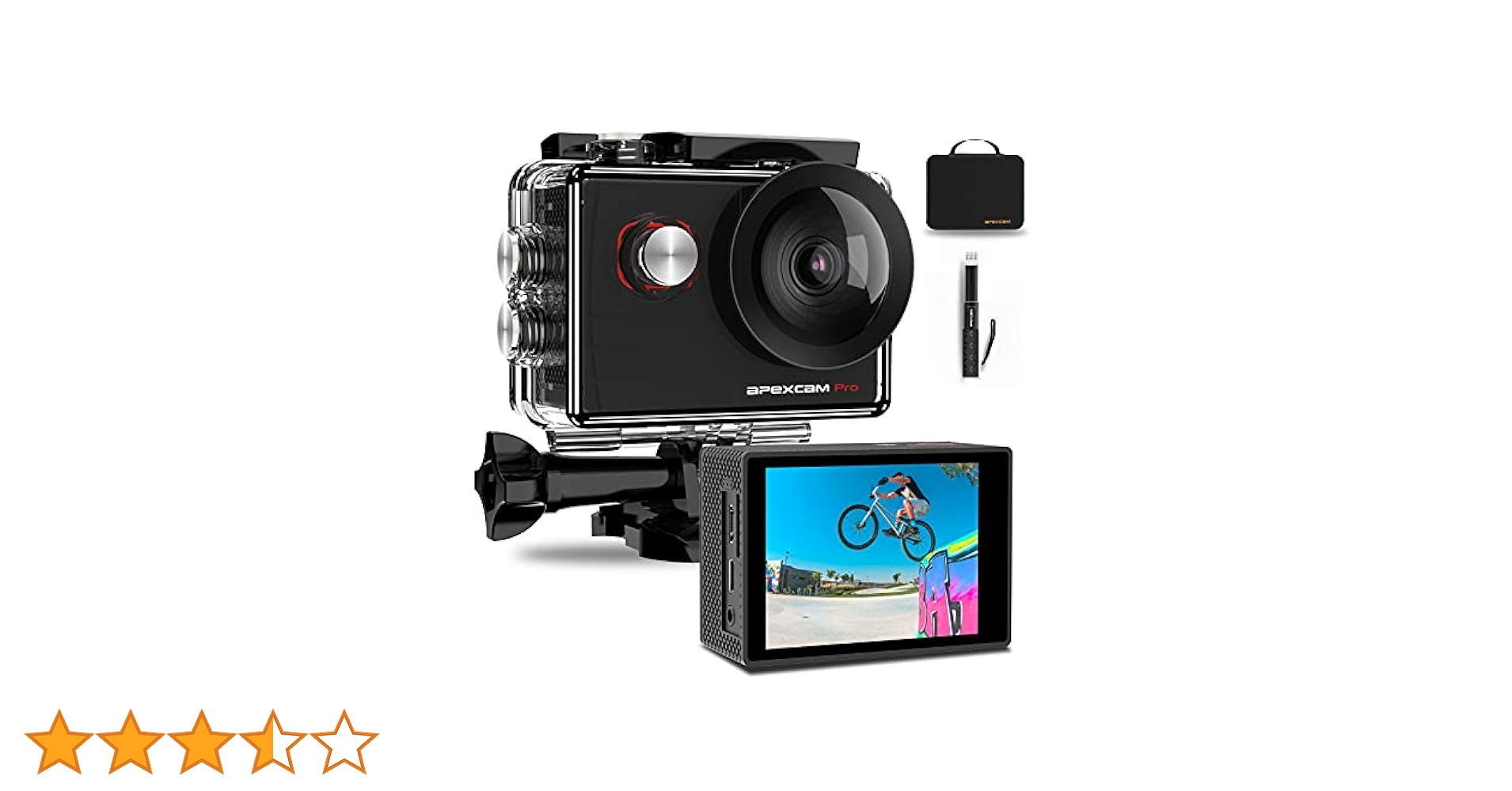 Apexcam アクションカメラ　4k 2000万画素　スポーツカメラ Amazon | Apexcam アクションカメラ 4K 2000万画素 WiFi搭載 40M